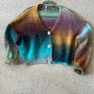 Raga Hand Knit Sweater Small cropped cardigan